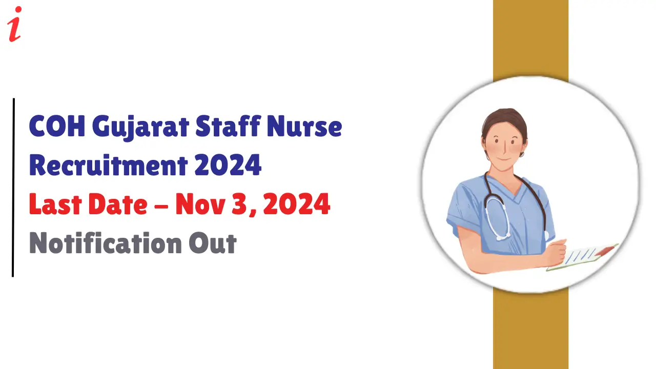 COH Gujarat Staff Nurse Recruitment 2024