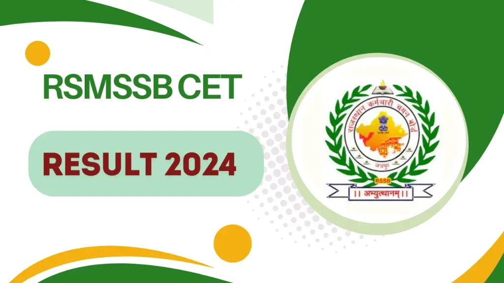 RSMSSB CET Result 2024