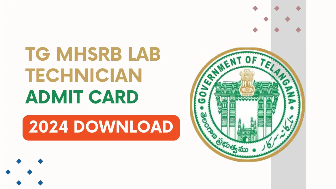 TG MHSRB Lab Technician Hall Ticket